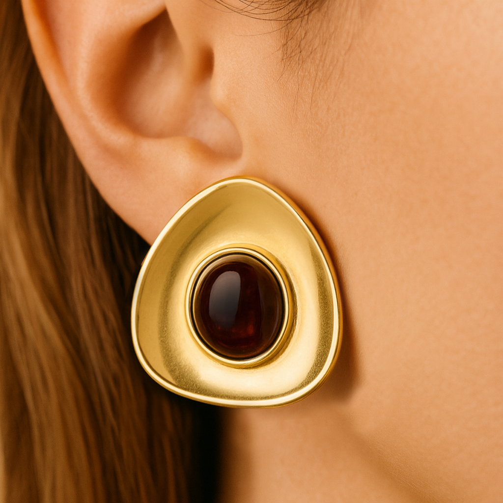 Orecchini "Cuore di cioccolato"