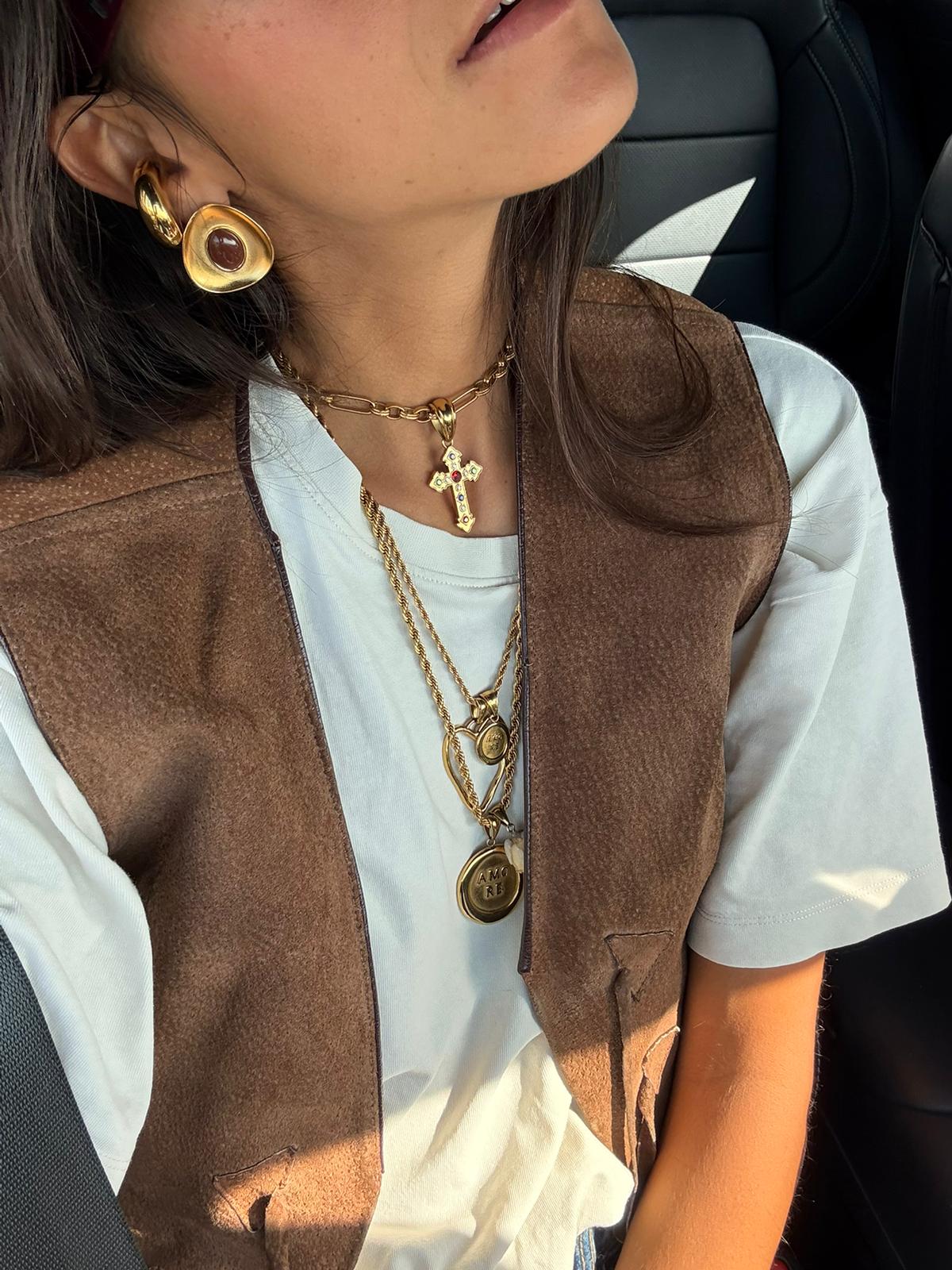 Orecchini "Cuore di cioccolato"